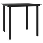 vidaXL Ensemble à manger de jardin et coussins 3 Pièces Gris et noir