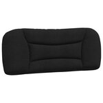 vidaXL Cadre de lit avec tête de lit Noir 100x200 cm Tissu