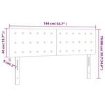vidaXL Têtes de lit 2 Pièces Taupe 72x5x78/88 cm Tissu
