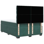vidaXL Sommier à lattes de lit et matelas Vert foncé 160x200cm Velours