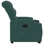 vidaXL Fauteuil inclinable vert foncé tissu
