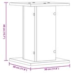 vidaXL Supports pour plantes 2 Pièces blanc 30x30x40 cm bois d'ingénierie