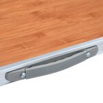 vidaXL Table pliable de camping Aluminium 120x60 cm