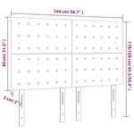vidaXL Tête de lit à LED Bleu foncé 144x5x118/128 cm Velours