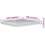 vidaXL Matelas en mousse blanc 180x220 cm dureté H2 H3