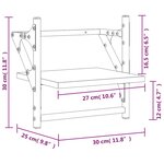vidaXL Étagères murales avec barres 2 Pièces noir 30x25x30 cm