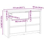 Commode vidaXL "DRAMMEN" 111x43x73 5 cm Bois de pin massif