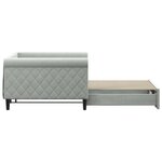 vidaXL Lit de jour avec lit gigogne gris clair 100x200 cm velours