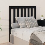 vidaXL Tête de lit Noir 96x6x101 cm Bois massif de pin