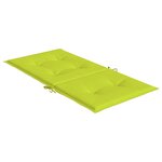 vidaXL Coussins de chaise de jardin à dossier bas lot de 2 vert vif