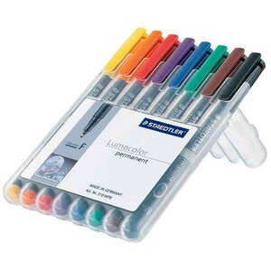 Lumocolor marqueur permanent 314b étui de 8 staedtler