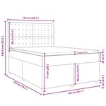vidaXL Sommier à lattes de lit avec matelas Bleu 140x190 cm Tissu