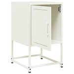 vidaXL Table de chevet blanc 36x39x60 5 cm acier