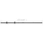 vidaXL Kit mini de porte d'armoire coulissante Acier au carbone 122 cm