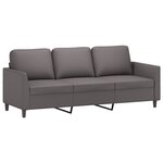 vidaXL Ensemble de canapés 2 Pièces avec coussins Gris Similicuir