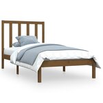 vidaXL Cadre de lit Marron miel Bois de pin massif 100x200 cm