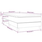vidaXL Sommier à lattes de lit avec matelas Marron foncé 90x190 cm