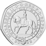 Jubilé de Platine de la Reine Elisabeth II  - 50 Pences 2022 BU Royaume-Uni