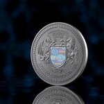 Pièce de monnaie en Argent 1000 Satoshi g 62.2 (2 oz) Millésime 2024 United Crypto States BINARY BULL