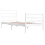 vidaXL Cadre de lit Blanc Bois de pin massif 90x200 cm