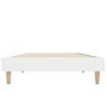 vidaXL Cadre de lit blanc 75x190 cm bois d'ingénierie