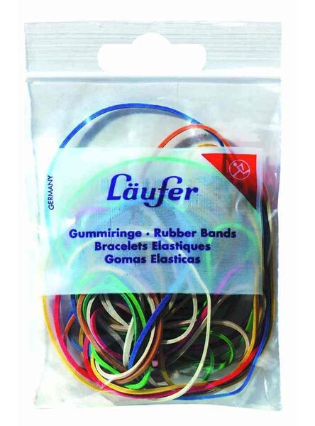 Sachet de 50g Bracelets élastiques RONDELLA Assortis taille et couleur LÄUFER