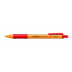 Stylo bille rétractable pointball tracé 0 5 mm rouge x 10 stabilo