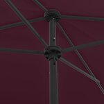 vidaXL Parasol de plage rouge bordeaux 200x125 cm