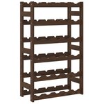 vidaXL Casier à bouteilles pour 30 bouteilles marron bois pin solide