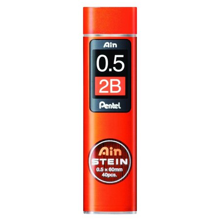 Etui de 40 mines 0,5 mm AIN STEIN C275 dureté 2B PENTEL