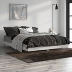 vidaXL Cadre de lit sonoma gris 135x190 cm bois d'ingénierie