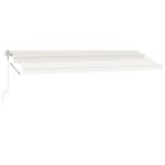 vidaXL Auvent automatique sur pied 600x350 cm Crème