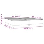 vidaXL Cadre de lit Bleu 200x200 cm Tissu