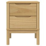 vidaXL Table de chevet FLORO cire marron 45x39x57cm bois de pin massif