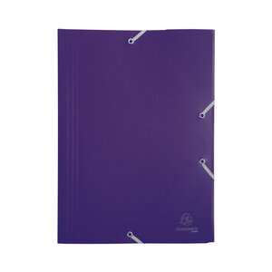 Chemise 3 rabats elastiques 24x32cm polypropylène - violet