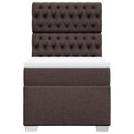 vidaXL Sommier à lattes de lit avec matelas Marron foncé 90x200 cm
