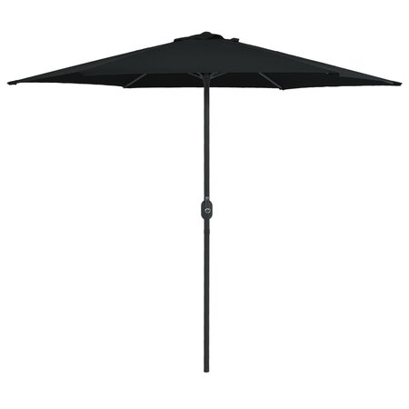 vidaXL Parasol d'extérieur et mât en aluminium 270x246 cm Noir