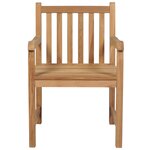 vidaXL Chaises de jardin lot de 4 avec coussins bordeaux Teck solide