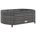 vidaXL Salon de jardin 6 Pièces avec coussins gris résine tressée