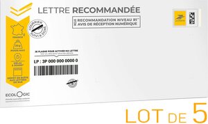 € 1,90 Enveloppe pré-affranchie, réévalués - UN Timbres