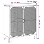 vidaXL Armoires de rangement 2 Pièces Gris 72x36x82 cm Métal et MDF