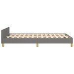 vidaXL Cadre de lit avec tête de lit gris foncé 120x190 cm tissu