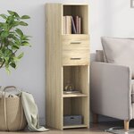 vidaXL Buffet haut chêne sonoma 30x42 5x124 cm bois d'ingénierie