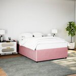 vidaXL Cadre de lit Rose 160x200 cm Velours