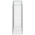 vidaXL Panier de gabions arqué 150x50x140/160 cm Fer galvanisé