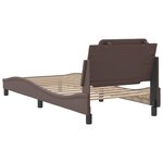 vidaXL Cadre de lit avec tête de lit marron 90x200 cm Similicuir