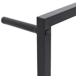 vidaXL Porte-serviette Noir 45x10x115 cm Acier