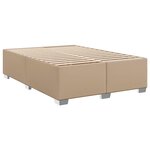 vidaXL Sommier à lattes de lit avec matelas Cappuccino 140x190 cm
