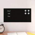vidaXL Tableau noir magnétique mural Noir 40x20 cm Verre trempé