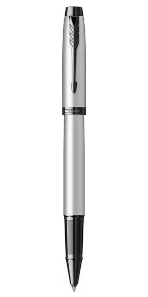 Parker im monochrome stylo roller  gris mat   recharge noire pointe fine  coffret cadeau